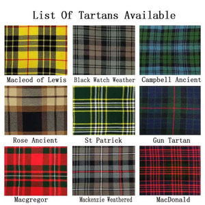 Kilt écossais traditionnel noir uni, motif tartan écossais, confectionné en laine acrylique 100% durable de 16 oz - Product Image 6