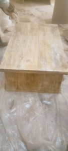 Contemporary Handmade Wooden <b>Coffee</b> <b>Table</b> <b>White</b> Antique Taper Leg Broad Strong for Home Cafe Garden Custom Finish Sizes - Product Image 4