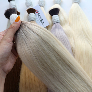 Extension de cheveux en vrac chaud en grande quantité Couleurs Ombre Brillantes Prix de gros Vietnamien brut 50 55 60 65cm - Product Image 4