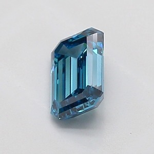 Diamant de 0,93 ct, taille émeraude, bleu vif fantaisie, clarté VS2, excellente taille, diamant certifié pour bijoux de luxe - Product Image 2
