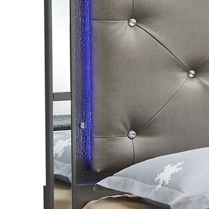 เตียงแฝด G6702C-TB3 Verona ทันสมัยเมทาลิกสีดำเมทัลลิกสีดำมีสไตล์ชิ้นเฟอร์นิเจอร์ - Product Image 3