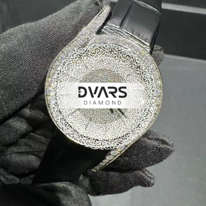 <span class=keywords><strong>Montre</strong></span>-bracelet de luxe à mouvement automatique <span class=keywords><strong>Summit</strong></span>, en acier inoxydable, mécanique, avec diamant Moissanite couleur D VVS1 et verre saphir – Exclusif - Product Image 3