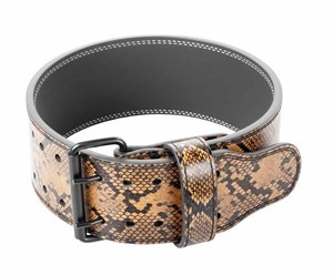 Cinturón de Cuero de Piel de Serpiente Ajustable para Levantamiento de Pesas y Powerlifting, 10-13 mm de Grosor, Protección Avanzada para Fisicoculturismo y Fitness - Product Image 1