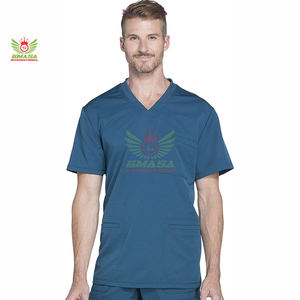Meilleures ventes : Ensembles d'uniformes médicaux pour infirmières avec poches, tenues d'hôpital d'été - Product Image 1