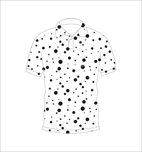 Men’s White Black Polka Dot Polo Shirt Short Sleeve Casual Breathable Slim Fit Summer Golf Shirt Custom Logo OEM - Product Image 4