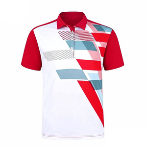 Polo de Manga Corta para Hombre, Estampado Geométrico, Secado Rápido, Estilo Deportivo, Morado, Blanco, Azul, Rosa - Product Image 2