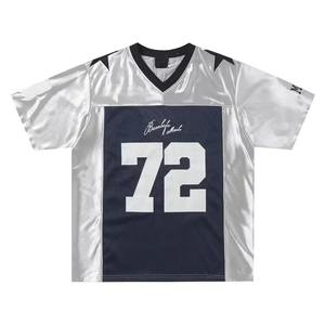 Camiseta de Fútbol Americano Retro, Corte Regular, Unisex, Verano, Informal, Deportiva, Transpirable, Cuello Redondo, Manga Corta, Estampada - Product Image 3