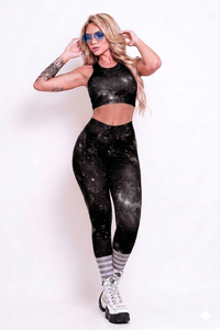 Women <b>Yoga</b> <b>Set</b> Best Quality Textured Solid Stitch Digital Print 2 Piece Breathable High Waist - Product Image 3
