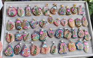 Wholesale Natural Crystal Brass Pendant High Quality hand-<b>painted</b> Minakari Agate <b>stone</b> traditional Pendant for Gift Jewelry Bulk - Product Image 3