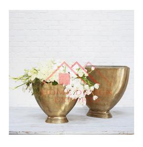 Vase en aluminium fini or, plaqué or, luxe, décoration de table pour la maison et le jardin, mariage - Product Image 1