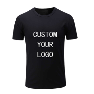 T-shirt rouge personnalisé à manches courtes pour homme, avec logo imprimé sur le devant, col rond tricoté, coupe classique décontractée - Product Image 2