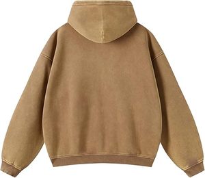 Conjunto de sudaderas con capucha extragrandes para hombre, sudaderas vintage con cremallera, estilo streetwear con lavado ácido, chaquetas de forro polar grueso. - Product Image 2