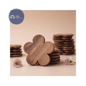 Posavasos de Madera Sostenible de Alta Calidad con Asa, Protección para Bebidas, para Restaurantes y Hoteles, Suministro al por Mayor en Color Azul - Product Image 1