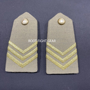 Albania Uniform Epaulet Shoulder <b>Badge</b> Customized Colors Embroidered Safety <b>Pin</b> Sew-On High Quality Bullion Wire - Product Image 1