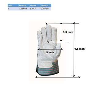 Mitaines de travail en cuir de haute qualité, mitaines de sécurité très demandées pour une utilisation à usage général avec impression de logo personnalisée - Product Image 2