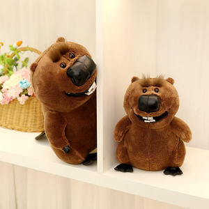 Peluche de castor réaliste en gros avec de grands dents avant, jouet en peluche animé pour enfants, cadeau en peluche de castor - Product Image 3
