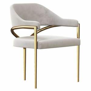 Sillón Otomano con Reposabrazos y Respaldo, Bañado en Oro, para Sala de Estar, Recibidor, Uso Decorativo, Sillón Otomano Tipo Puff - Product Image 3