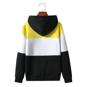 เสื้อสเวตเชิ้ตมีฮู้ดผู้ชาย ลายบล็อกสี แบบลำลอง ถักทอ ทรงปกติ ใส่ได้ในฤดูใบไม้ร่วง สีเขียว ขาว ดำ - Product Image 2
