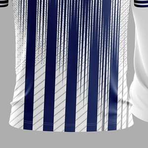เสื้อยืดพิมพ์ลายเรขาคณิตสีดำน้ำเงิน ยูนิเซ็กซ์ ผ้าโพลีเอสเตอร์ 100% ระบายเหงื่อได้ดี ทรงปกติ น้ำหนักเบา แขนสั้น - Product Image 4