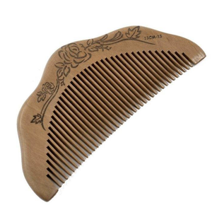 Peigne à cheveux en bois naturel de santal noir et or, design simple, haute qualité, vente en gros directe d'usine, pour usage domestique - Product Image 3