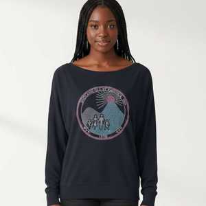 Jack and Jill Logo Off Shoulder Tee Women Long Sleeve Casual Fashion <b>Top</b> Soft Comfortable Trendy Streetwear Pullover Shirt - Product Image 6