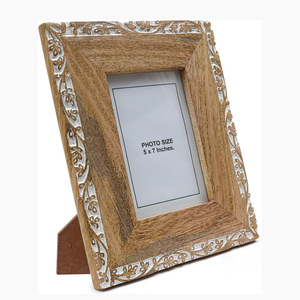 Marco de Fotos de Madera Rústico Vintage Hecho a Mano, Exhibición Clásica de Mesa para Hogar, Oficina, Sala de Estar, Decoración Herencia - Product Image 1
