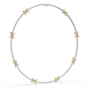 Pendentif en diamant IGI de 7,10 carats, or 10 carats, taille ronde, clarté E VS1, collier de bijoux fins légers et uniques - Product Image 5