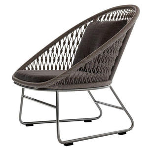 Modern Waterproof Outdoor Rope <b>Chair</b> with Cushion Durable Metal Frame Patio Furniture for Garden <b>Balcony</b> Poolside Hotel & Villa - Product Image 3