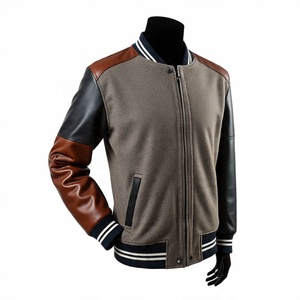 Custom Unisex Quilted Varsity <b>Jacket</b> Waterproof Windproof Eco-Friendly High Street Style Embroidered Wool/Polyester <b>Jacket</b> - Product Image 3