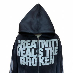 Sweat à capuche streetwear pour homme, coupe premium, en molleton 100% coton 450 GSM, épais, avec logo personnalisé imprimé, pour l'hiver, style formel et décontracté - Product Image 5