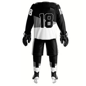 Ensemble de maillots de hockey sur glace personnalisés imprimés par sublimation, meilleure qualité, couleur unie, uniforme d'équipe pour homme et femme - Product Image 2