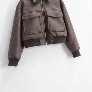 แจ็คเก็ตหนังแท้คุณภาพสูง คลาสสิก ทนทาน ไม่ตกยุค สง่างาม มีสไตล์  แบบด้านและแบบเงา - Product Image 5