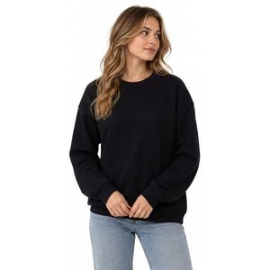 Sudadera Negra Extra Grande Personalizada, Clásica, de Color Sólido, Ultra Cálida, de Forro Polar, para Invierno, con Hombros Caídos, Lisa, para Uso Diario - Product Image 2
