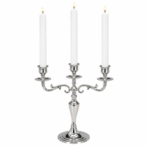 Luxury 3-Arm Metal Candelabra Centerpiece <b>Silver</b> <b>Candlestick</b> Holder for Wedding Table Decor Elegant 3-Branch Taper Candle Stand - Product Image 1