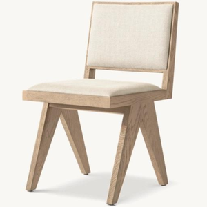 เก้าอี้รับประทานอาหารดีไซน์หรูหราแบบเดี่ยว สไตล์มินิมอล โครงไม้สัก พร้อมเบาะนั่งที่นั่งสบายและทนทาน - Product Image 5