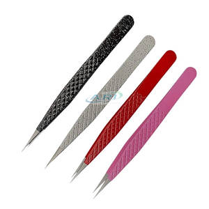 แหนบปลายไฟเบอร์ความแม่นยำสูง เครื่องมือป้องกันไฟฟ้าสถิตย์ สแตนเลสสตีล สำหรับงานฝีมือและโครงการ DIY แหนบปลายไฟเบอร์ - Product Image 5