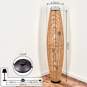 Lámparas de pie de mimbre y ratán tejidas a mano, ECOLOGICAS, estilo vintage, para decoración de sala de estar - Product Image 3