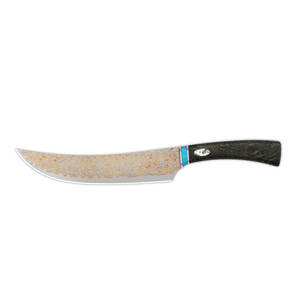 Cuchillo de Cocina Estilo Carnicero con Hoja Curva y Patrón de Damasco en Cobre, Mango Decorativo, Cuchillo Profesional para Preparación de Alimentos - Product Image 2
