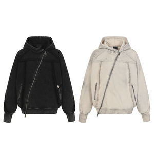 เสื้อฮู้ดดี้แบรนด์อเมริกันแนวสตรีทแฟชั่นสำหรับผู้ชาย ดีไซน์แบบ Deconstructed พร้อมฮู้ดรูปทรงแปลกตา - Product Image 6