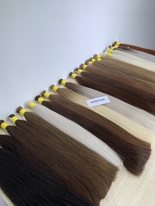 Extensions de cheveux naturels vierges vietnamiens de haute qualité Nasa Hair, 20-28 pouces, en vrac, à clipser, super double drawn, couleur décolorée - Product Image 1