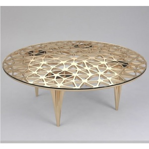 Mesa auxiliar moderna de metal plateado, estilo moderno, para sala de estar, decorativa, para el hogar. - Product Image 1