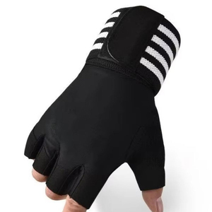 Best Weight Lifting Fitness <b>Gloves</b> Half Finger Breathable Non-Slip Lace-Up <b>Arthritis</b> Carpal Tunnel Sports Hand Support Nylon - Product Image 2