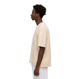 T-shirt uni à col rond et manches courtes pour homme, coupe oversize, jersey uni devant et dos, personnalisable OEM, vente en gros, fabricant de vêtements décontractés - Product Image 4