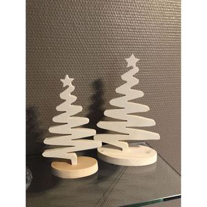 Árbol de Navidad de Madera y MDF para Decoración Interior Festiva, Adorno Navideño Elegante y Decorativo - Product Image 1