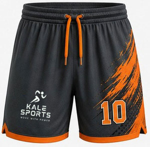 Shorts de sport unisexes respirants grande taille pour l'entraînement de football, personnalisables, imprimés, 100 % polyester, service OEM, toutes saisons - Product Image 1