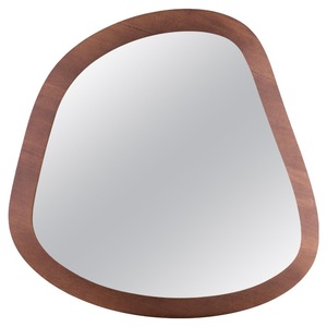 Miroir mural moderne en bois, forme géométrique décorative - Product Image 5