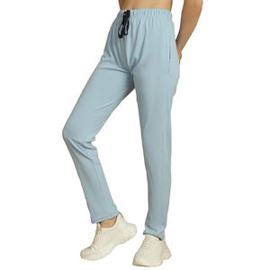 Pantalones Deportivos de Cintura Elástica para Mujer, Corte Holgado, Bolsillos Laterales, Transpirables, de Poliéster y Elastano, para Entrenamiento Deportivo y Senderismo - Product Image 3