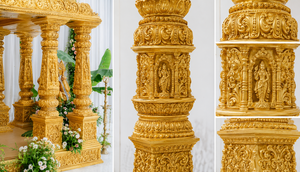 Decoración Tradicional del Mandap para Bodas en el Templo de Tirupati, Compre Decoración Personalizada del Mandap Manavarai de Estilo Tradicional del Sur de la India - Product Image 4