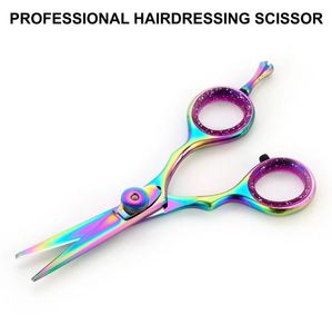 Ciseaux de coiffure professionnels en acier inoxydable 440C pour droitiers, ciseaux de barbier de salon ultra-affûtés avec repose-doigts détachable - Product Image 1