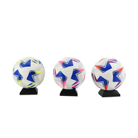 Balón de Fútbol Cosido a Mano de Cuero PU Ecológico con Logotipo Personalizado de Alta Calidad, Estilo Clásico, Talla 3, Duradero, Ligero, para Exteriores